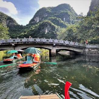 Approaching a Bridge Ngo Dong River